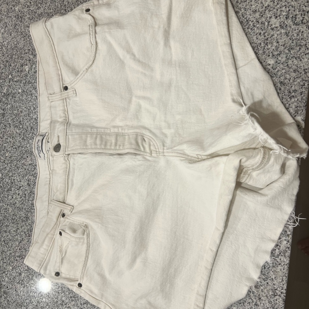 Off White Denim Shorts